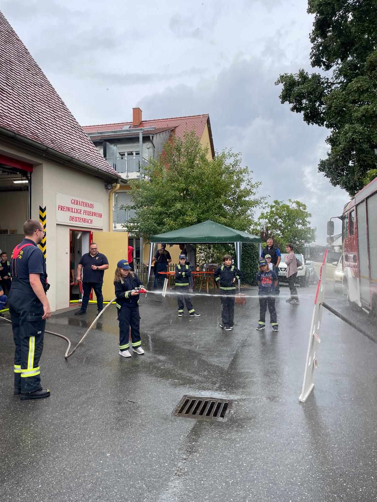 Feuerwehr-Aufgabe: Löscheinsatz/ Zielspritzen Feuerwehr-Aufgabe: Löscheinsatz/ Zielspritzen