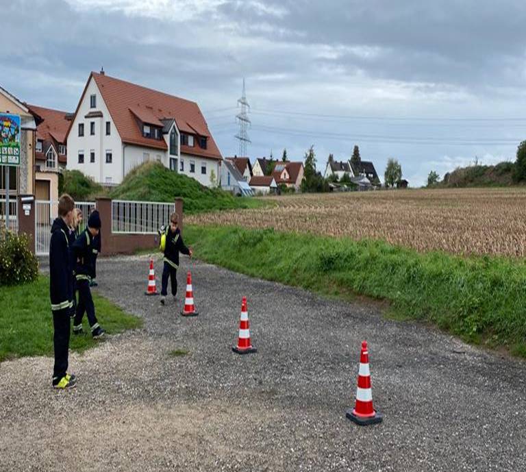 Schlauchpaket-Slalom
